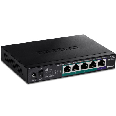 TRENDnet TPE-TG350 5-Port PoE+ Unmanaged 2.5G Ethernet Switch, 25W/Port, Wall mountable